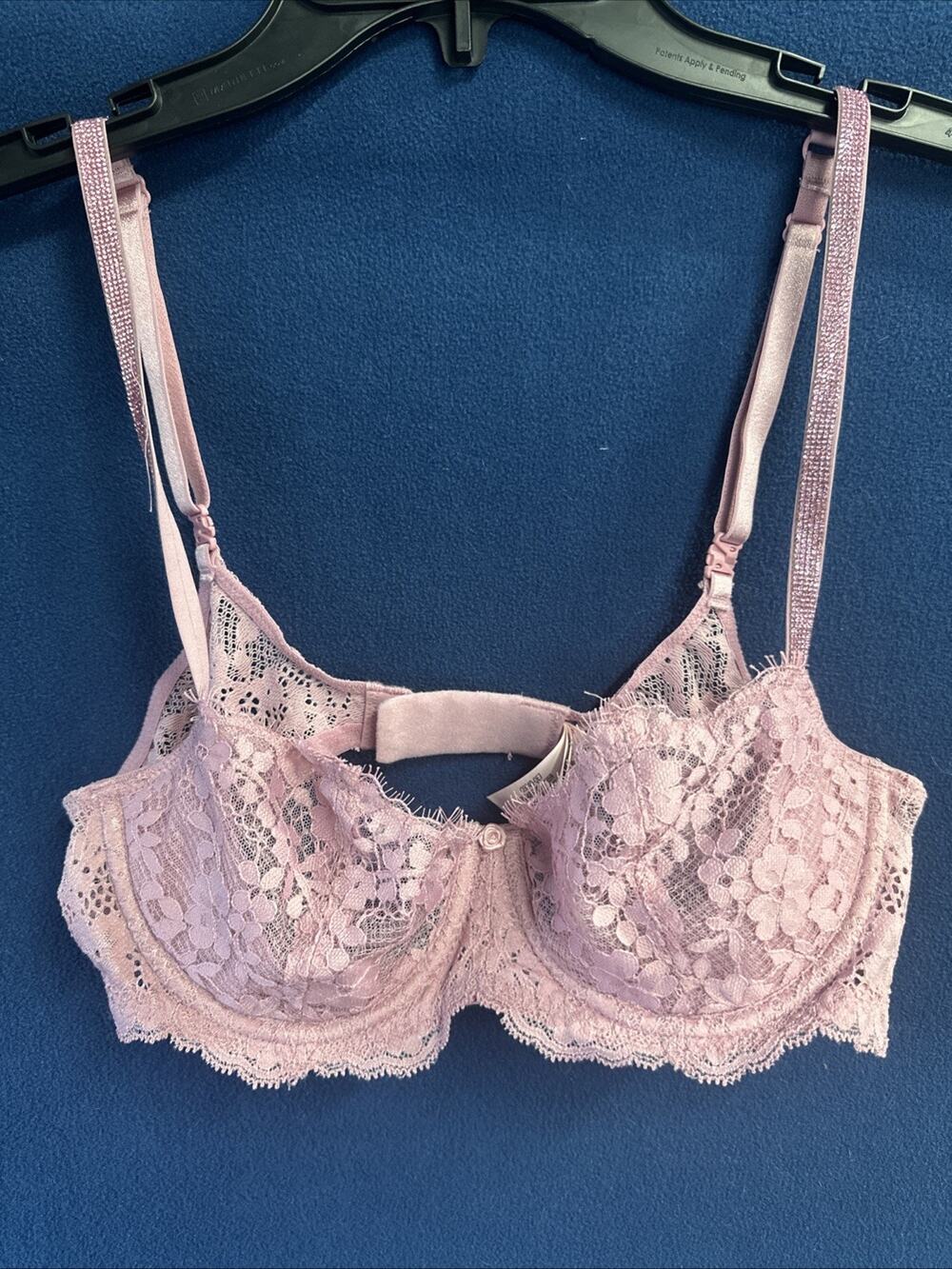 Victoria's Secret Dream Angels Push-Up Shine Straps 34B W/out Padding Lilac